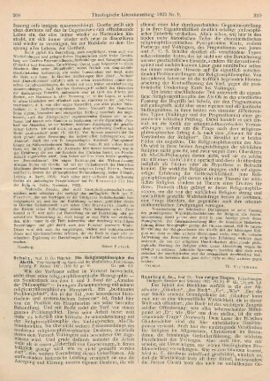 210-211 [Rezension] Haering d. Ae., Theodor, Von ewigen Dingen