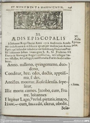 XI. Aedis Episcopalis