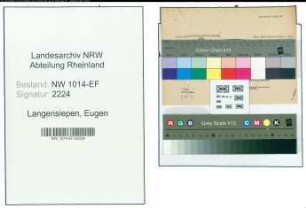 Entnazifizierung Eugen Langensiepen , geb. 00.00.0000 (Kaufmaennischer Angestellter)