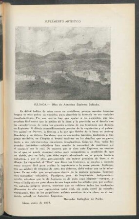 "Juliaca", óleo de Antonino Espinosa Saldaña