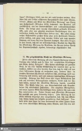 II. Die zeitgeschichtliche Macht der öffentlichen Meinung