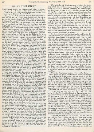 427-430 [Rezension] Grundmann, Walter, Das Evangelium nach Lukas