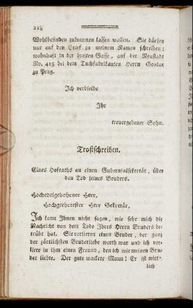 [16.] Trostschreiben. - [17.] Bittschreiben.