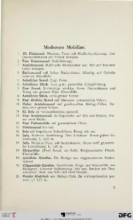 Modernes Mobiliar (Nr. 1-106a)