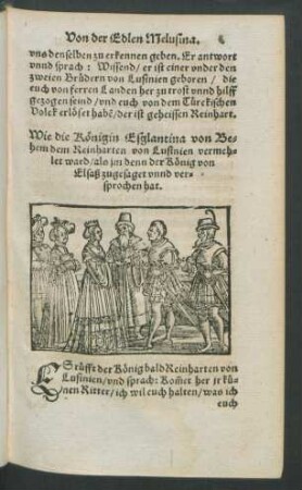 Wie die Königin Esglantina von Behem dem Reinharten von Lusinien vermehlet ward/ ...