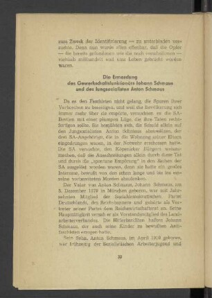 Die Ermordung des Gewerkschaftsfunktionärs Johann Schmaus und des Jungsozialisten Anton Schmaus