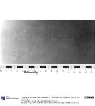 Name und Ziffer (zweikonturig): J WHATMAN/ 1837 (Fragment)