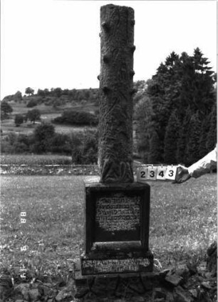 Grabstein 2343 (Index: 100097518) Maße HxBxT: 238x53x29 cm Symbolik: Baumstamm: Grabstein 2343