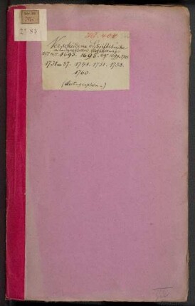 Verschiedene Schriftstücke der landgräflichen Hofhaltung 1673, 1677, 1693, 1695, 1697, 1699, 1705, 1731-1737, 1748, 1751, 1758, 1760