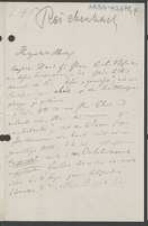 Brief von Heinrich Gustav Reichenbach an Unbekannt