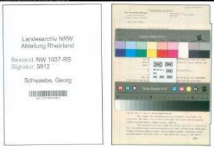 Entnazifizierung Georg Schwaebe , geb. 31.12.1902 (Stadtsekretaer)