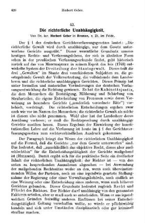 620-628, Die richterliche Unabhängigkeit
