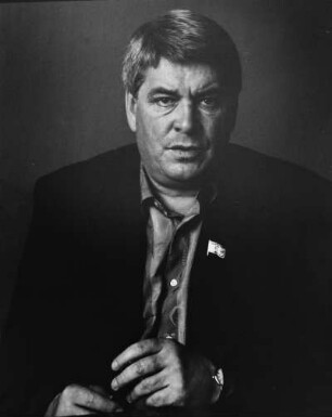 Juri Afanassjew (geb. 1934 ; russischer Historiker und Politiker). Moskau, 1991 : Porträt Juri Afanassjew