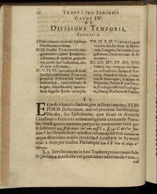 Caput IV. De Divisione Temporis.