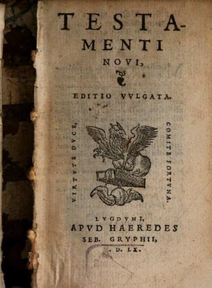 Testamenti Novi, Editio Vulgata