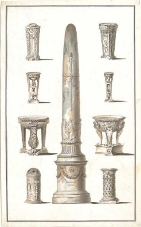 Laves, Georg Ludwig Friedrich; Studienzeichnungen - Säulen (Ansichten)