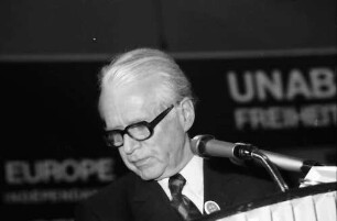 Freiburg: Stadthalle; Europatage Paneuropa-Union, Ansprache