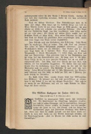 Die Mission Kabgaye im Jahre 1911/12
