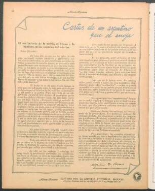 Cartas de un argentino que se enoja : El sentimiento de la patria, el himno y la bandera en las escuelas del interior