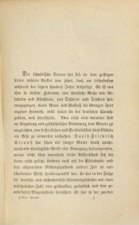 David Friedrich Strauss in seinem Leben und seinen Schriften