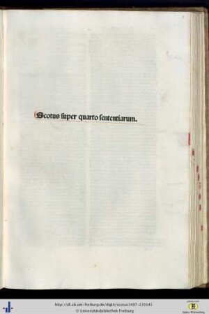 Scotus super quarto sententiarum.