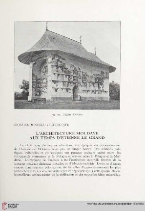 6: L' Architecture moldave aux temps d'Etienne le Grand