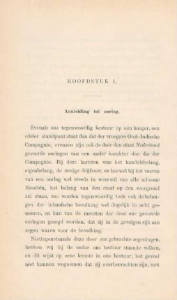 Hoofdstuk I. Aanleiding tot oorlog