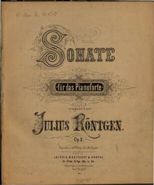 Sonate : für d. Pianoforte ; op. 2