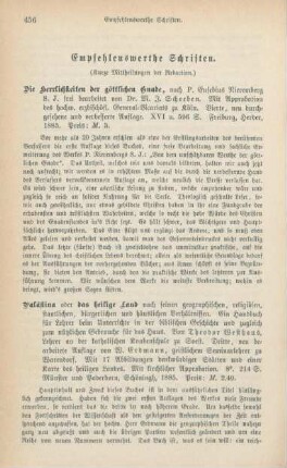 456-462 Empfehlenswerthe Schriften