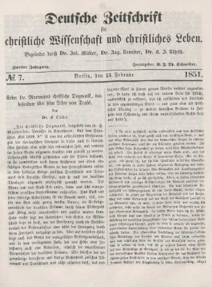 51-58 Ueber Dr. Martensens christliche Dogmatik, insbesondere über seine Lehre vom Teufel