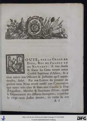 Lettres Du Roi Qui Ordonnent L'Exécution D'Une Convention.