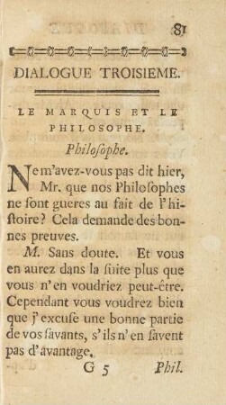 Dialogue Troisieme.