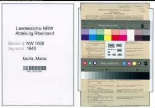 Entnazifizierung Maria Goris , geb. 06.06.1890 ()