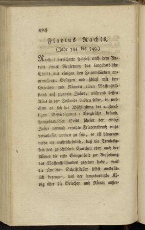Flavius Rachis. (Jahr 744 bis 749.)