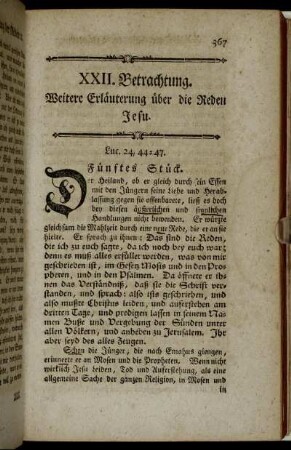XXII. Betrachtung. Weitere Erläuterungen über die Reden Jesu.