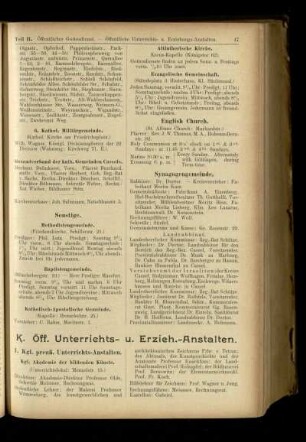 Öff. Unterrichts- u. Erzieh.-Anstalten