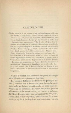 Capítulo VIII. Fingida sumisión de los joloanos ...