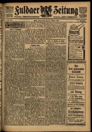 Zweite Ausgabe vom Donnerstag, den 20. Oktober 1904.