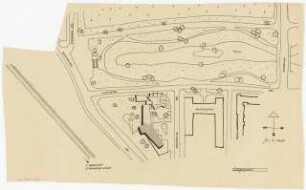 Wohnhochhaus, Emslebener Straße Hindenburg Straße: Lageplan 1:1000