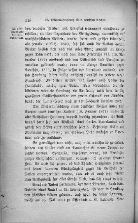 Die Wiederaufrichtung eines deutschen Reiches.
