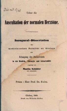 Über die Auscultation der normalen Herztöne