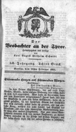 8. Stück, 21. Februar 1853