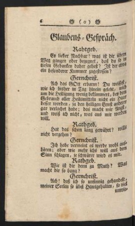 Glaubens-Gespräch.