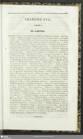 Chapitre XVII. De L´Office