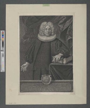 Io. Georgius Pritius : S.S. Theologiæ Doctor Et Ministerii Francofurtani Senior. ; Natus Lipsiæ Anno MDCLXII. die XII. Septembris ; Denatus Anno MDCCXXXII. die XXIV. August.