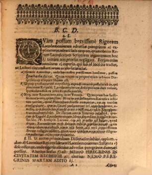 De Lacedaemoniorum xenēlasia, s. rigore adversus peregrinos