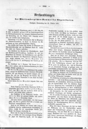 Sitzung, Stuttgart, 22.10.1891