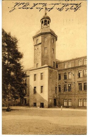 Stettin - Königl. Schlossturm mit alter Uhr.
