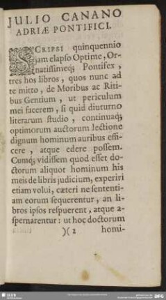 Julio Canano Adriae Pontifici