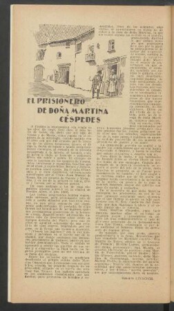 El prisionero de doña Martina Céspedes